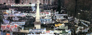 Sonido acto gremial El Argentinazo la empresa de sonido Alltone brindo un completo sistema de sonido profesional para este evento multitudinario en Plaza de Mayo y red de bocinas por 8 cuadras Ciudad de Buenos Aires